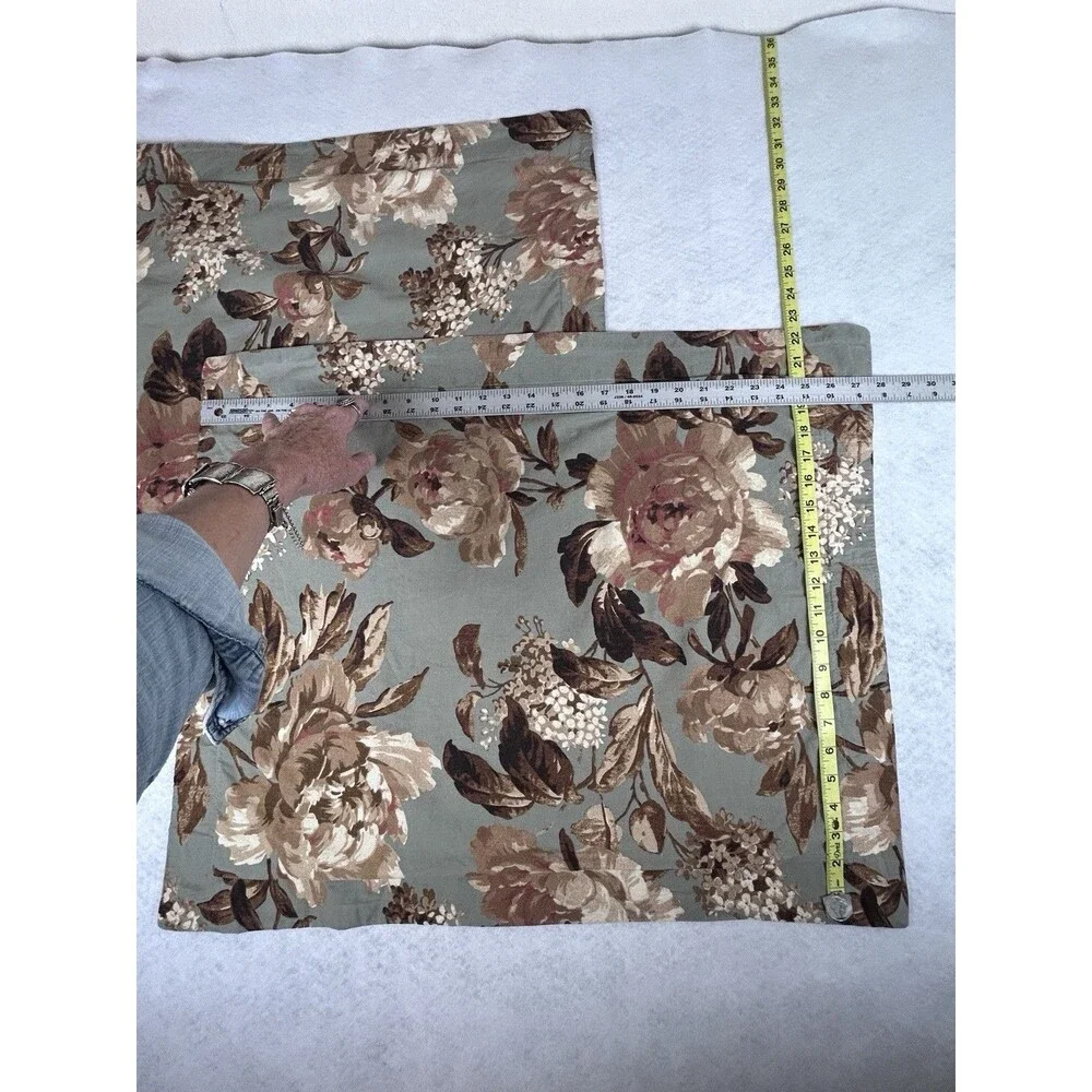 Martha Stewart Set of 2 standard cotton pillow shams floral 22.5 X 27.5 in